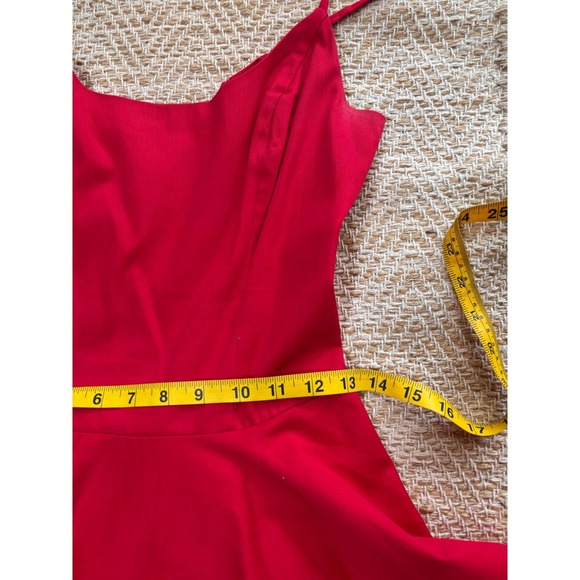 Tailor & Twirl Tatyana Red Retro Fit and Flare Midi Dress Straps Small - Picture 6 of 6